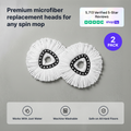 2 Pack Spin Mop Heads